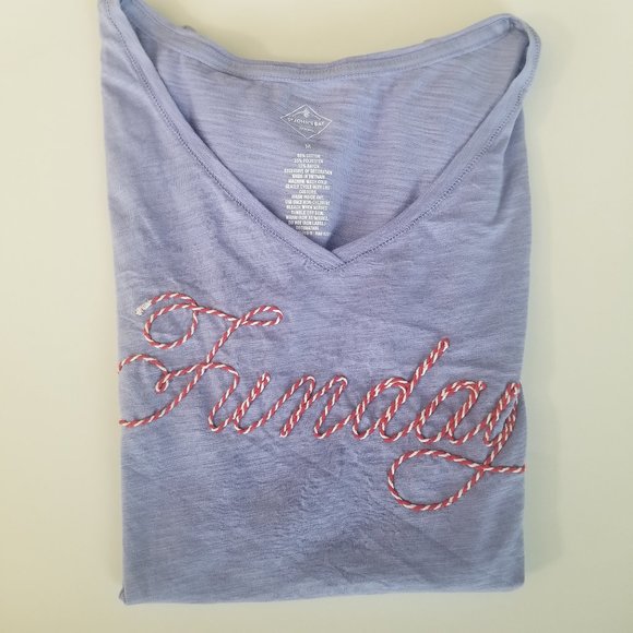 St. John's Bay Womens V- Neck Short Sleeve T-Shirt - Picture 4 of 6